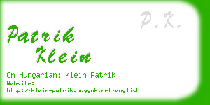 patrik klein business card